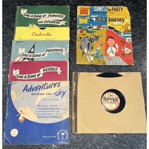 Lot of Multiple Vintage Children’s Record Guild & Records of Knowledge LPs